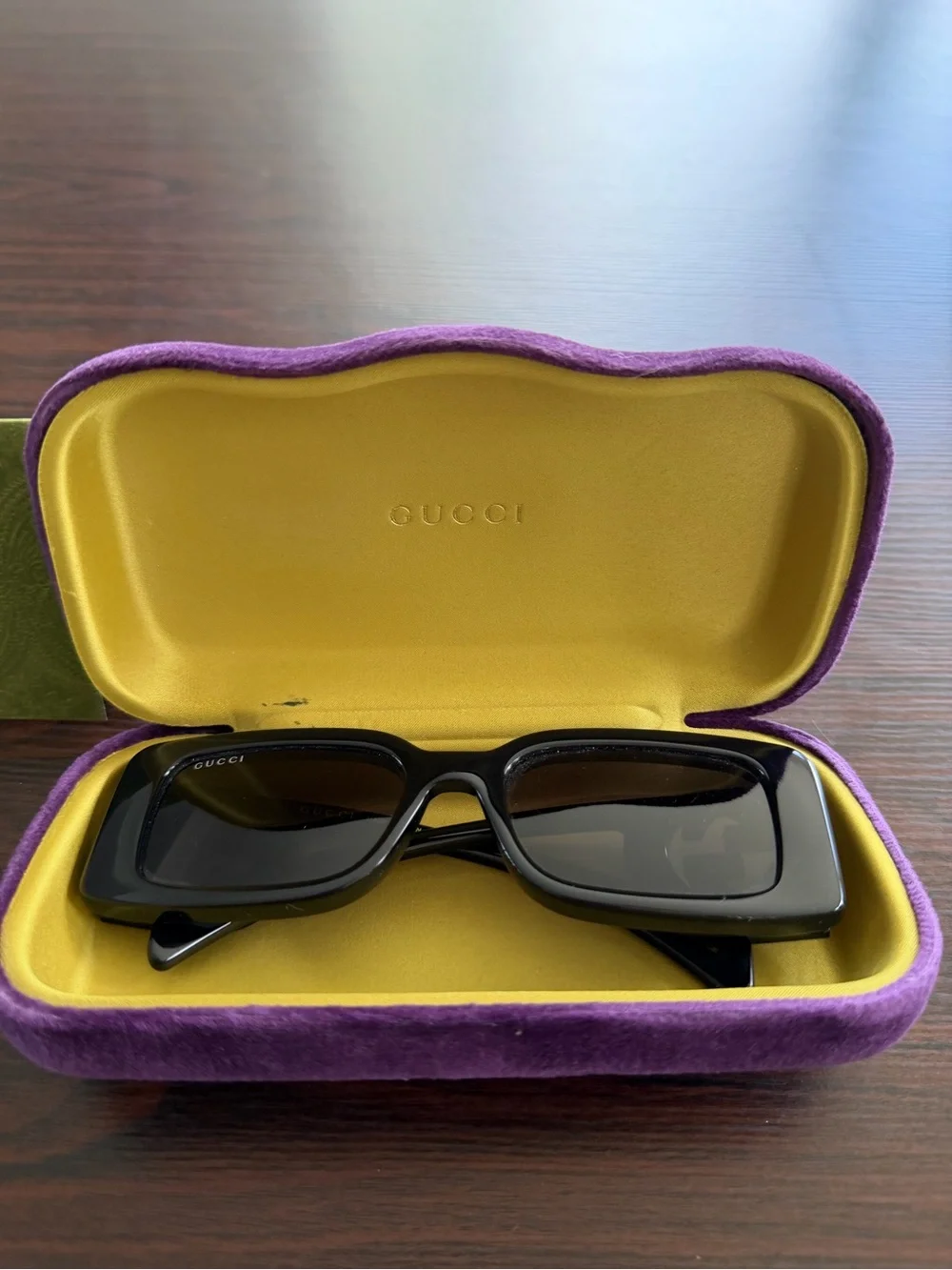 Gucci Black Women's GG1325S Logo-Arm Sunglasses